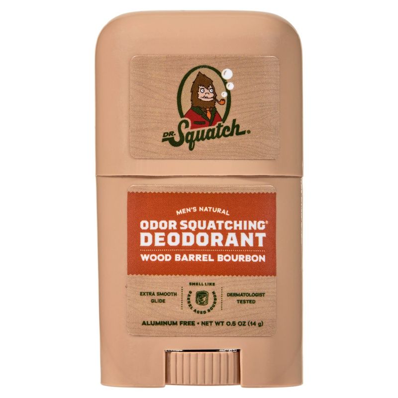 Dr. Squatch Wood Barrel Bourbon Men's Natural Odor Squatching Deodorant, 0.5 oz