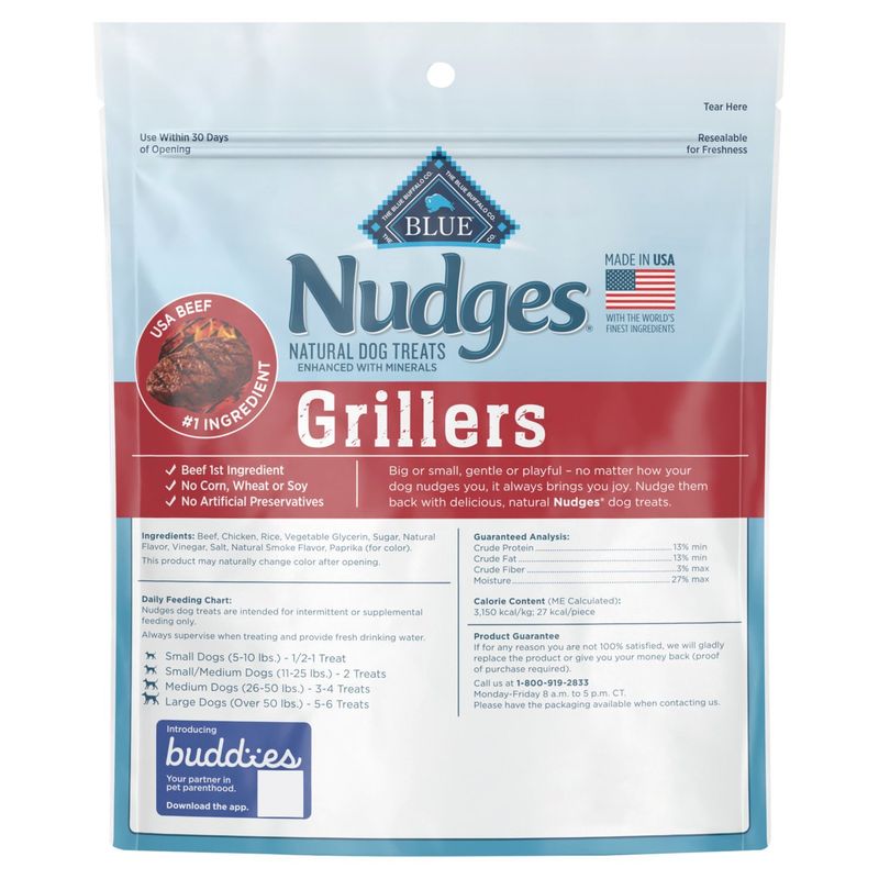 Blue Buffalo Nudges Grillers Natural Dog Treats, 16 oz