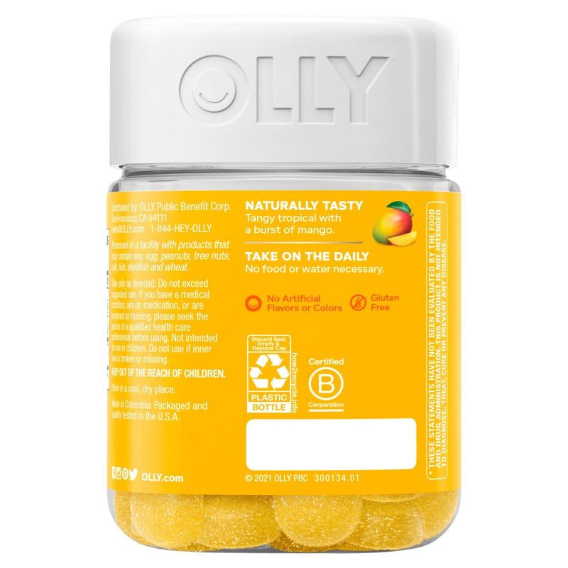 Olly Probiotic Tropical Mango Dietary Supplement, 50 count