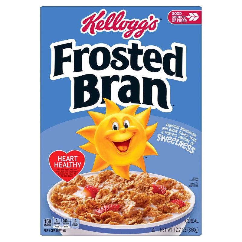 Kellogg's Frosted Bran Crunchy Bran Flakes Cereal, 12.7 oz
