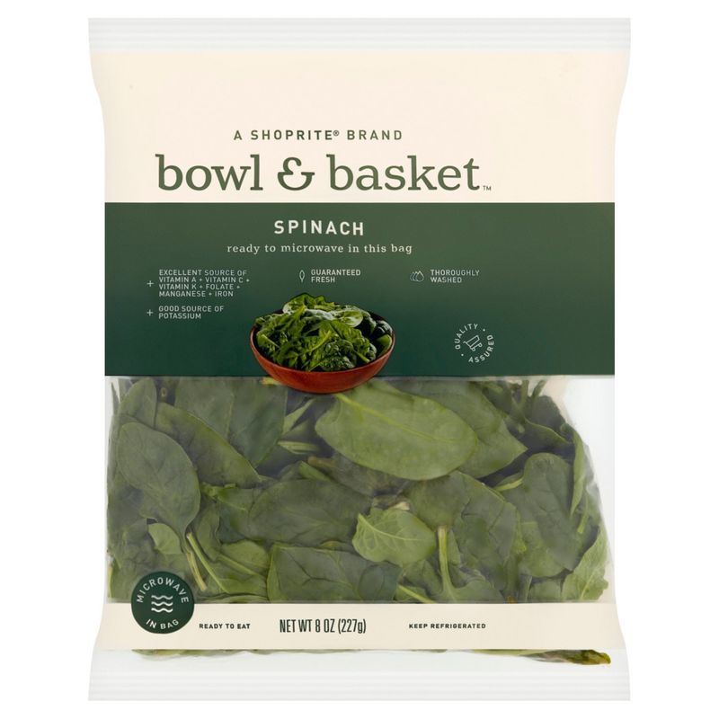 Bowl &amp; Basket Spinach, 8 oz bag