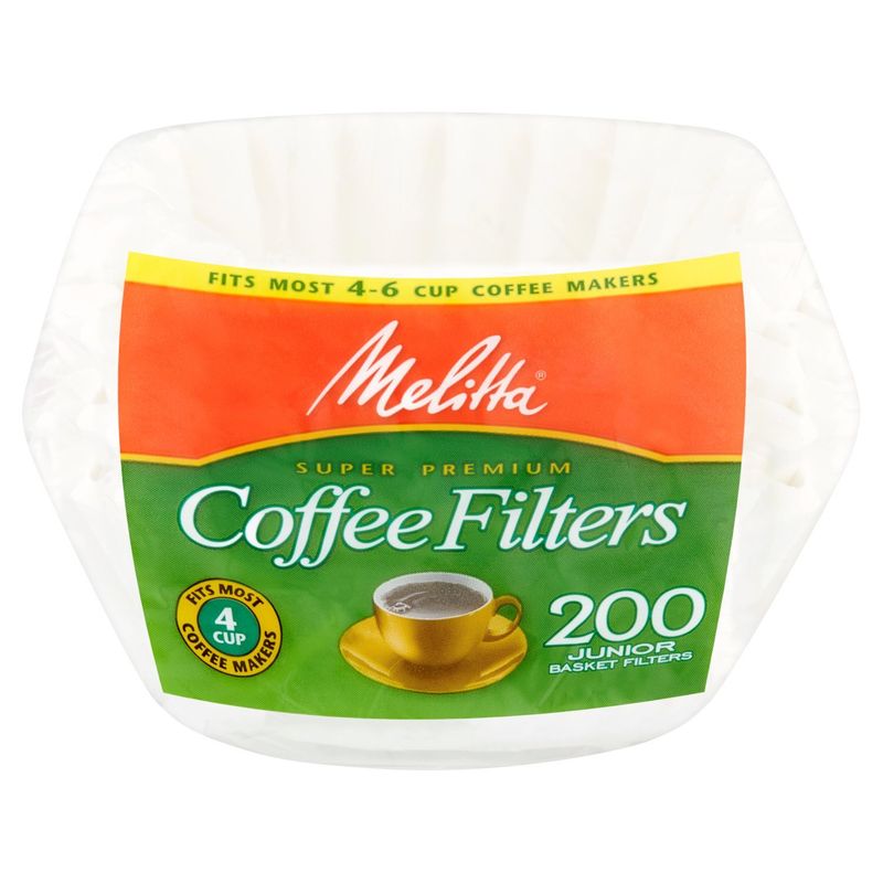 Melitta Super Premium Junior Basket Coffee Filters, 200 count