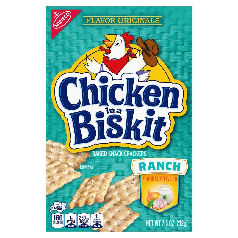 Nabisco Chicken in a Biskit Ranch Baked Snack Crackers, 7.5 oz