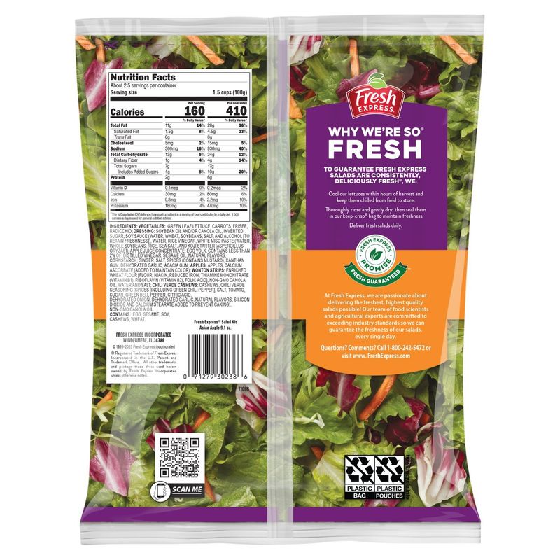Fresh Express Asian Apple Salad Kit, 9.1 oz