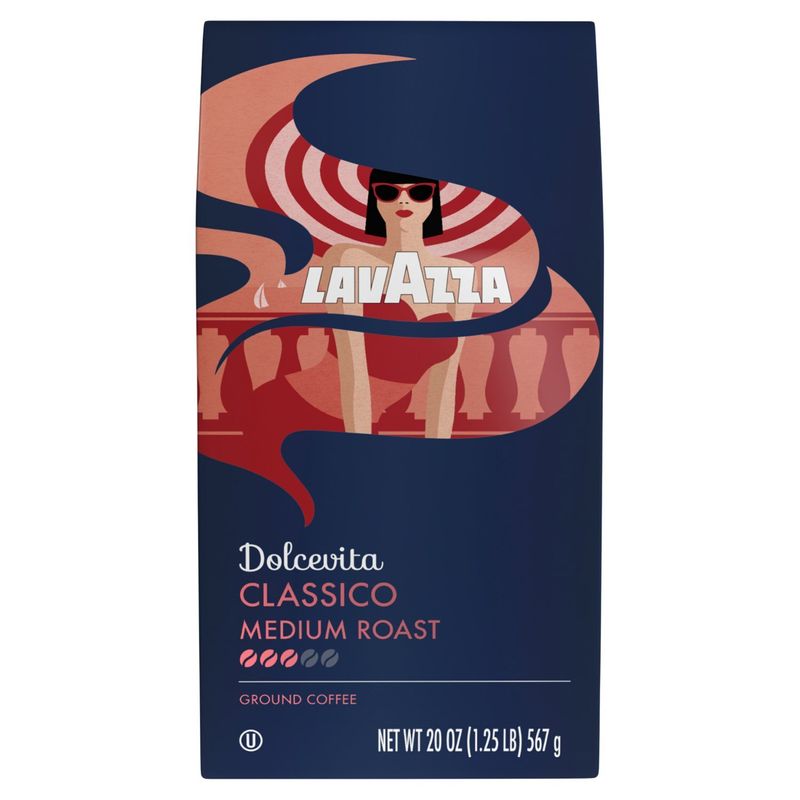 Lavazza Dolcevita Classico Medium Roast Ground Coffee, 20 oz