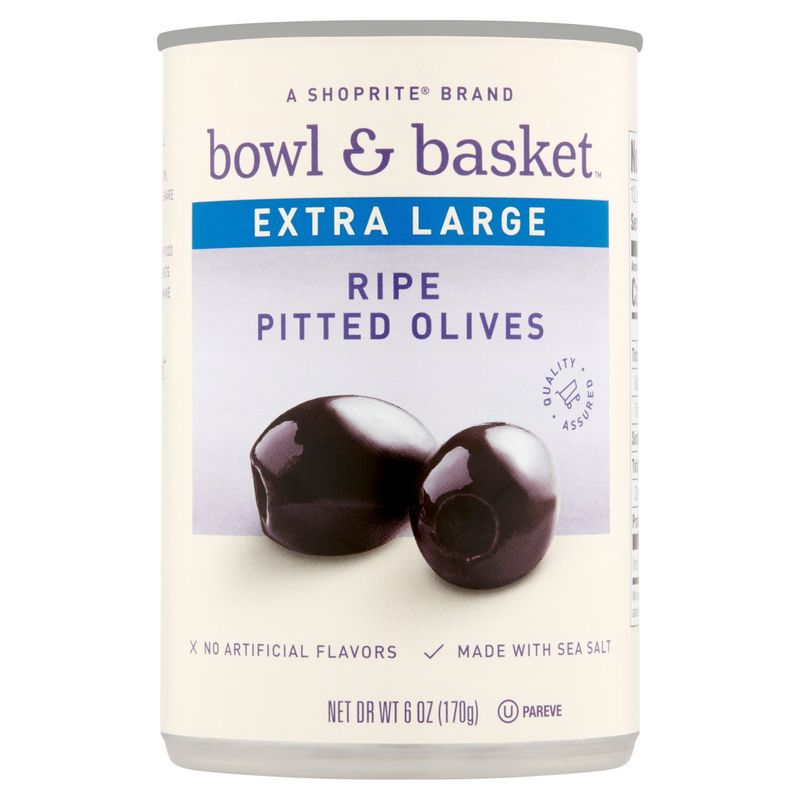 Bowl &amp; Basket Extra Large Ripe Pitted Olives, 6 oz