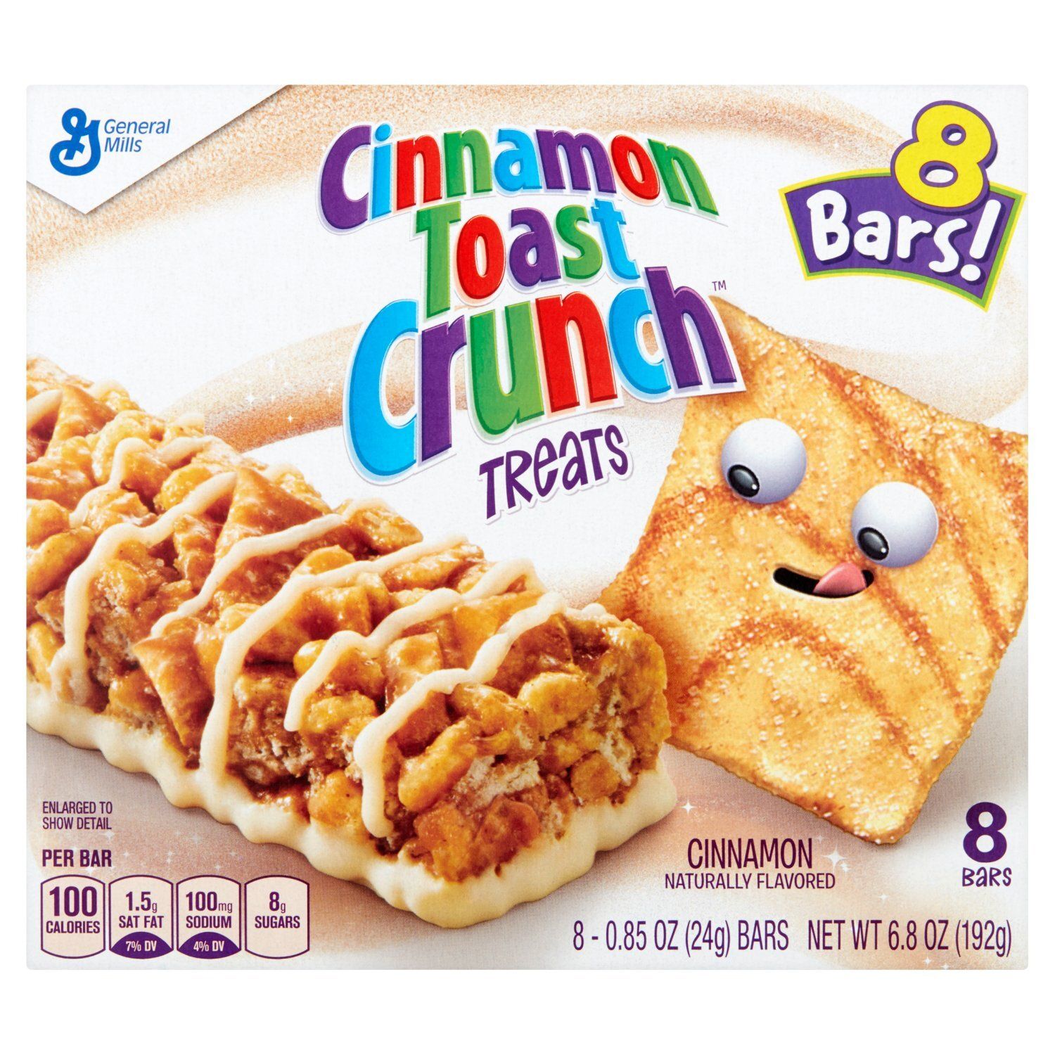 General Mills Cinnamon Toast Crunch Treats Cinnamon Bars, 0.85 oz, 8 count