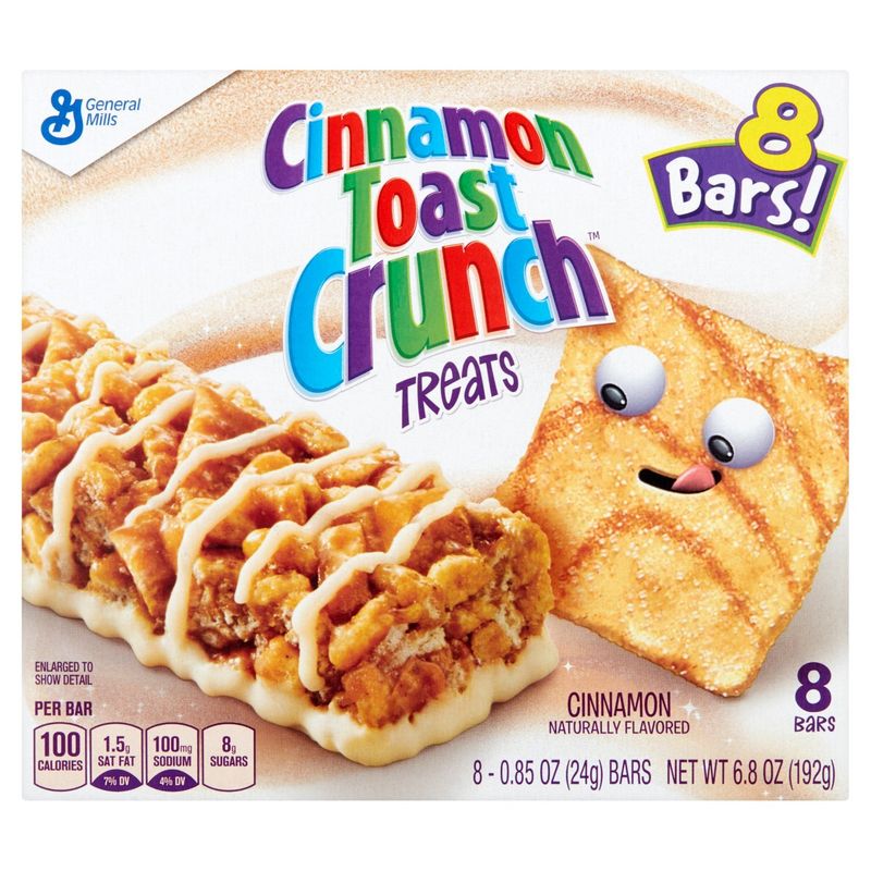 General Mills Cinnamon Toast Crunch Treats Cinnamon Bars, 0.85 oz, 8 count