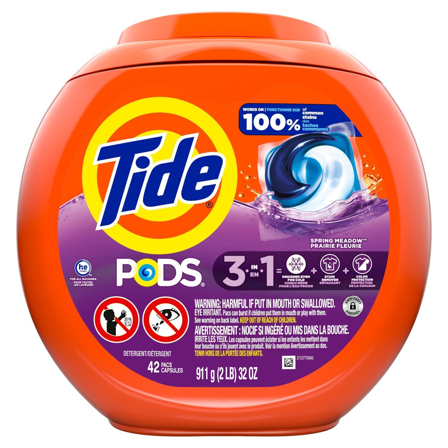Tide PODS Laundry Detergent Pods, Spring Meadow Scent, 112 Count
