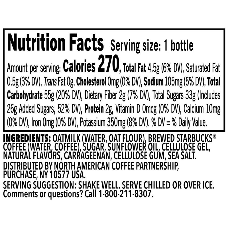 Starbucks Frappuccino Chilled Coffee Drink Oatmilk Caramel Waffle Cookie 13.7 Fl Oz Bottle