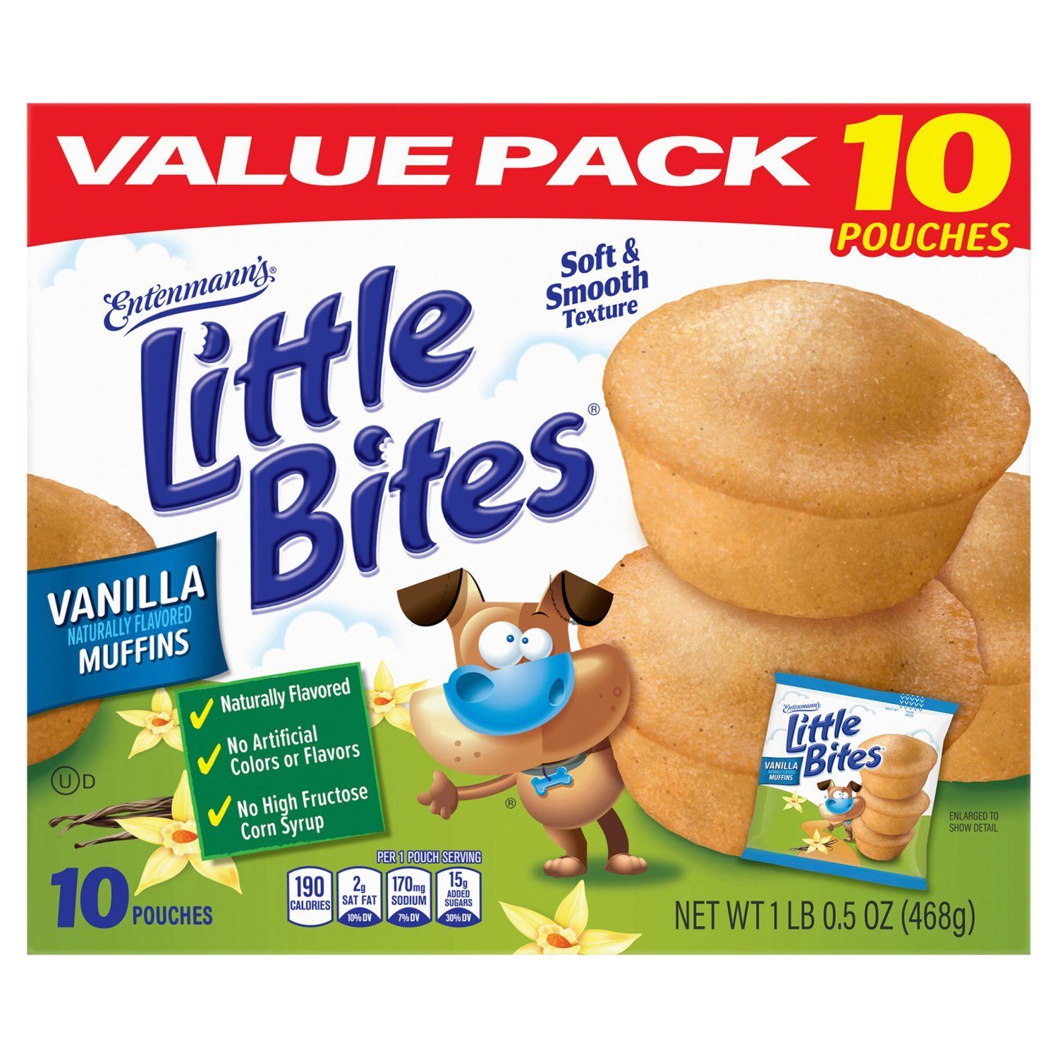 Entenmann's Little Bites Vanilla Muffins Value Pack, 10 count, 1 lb 0.5 oz