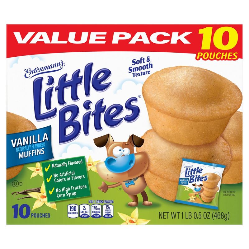 Entenmann's Little Bites Vanilla Muffins Value Pack, 10 count, 1 lb 0.5 oz
