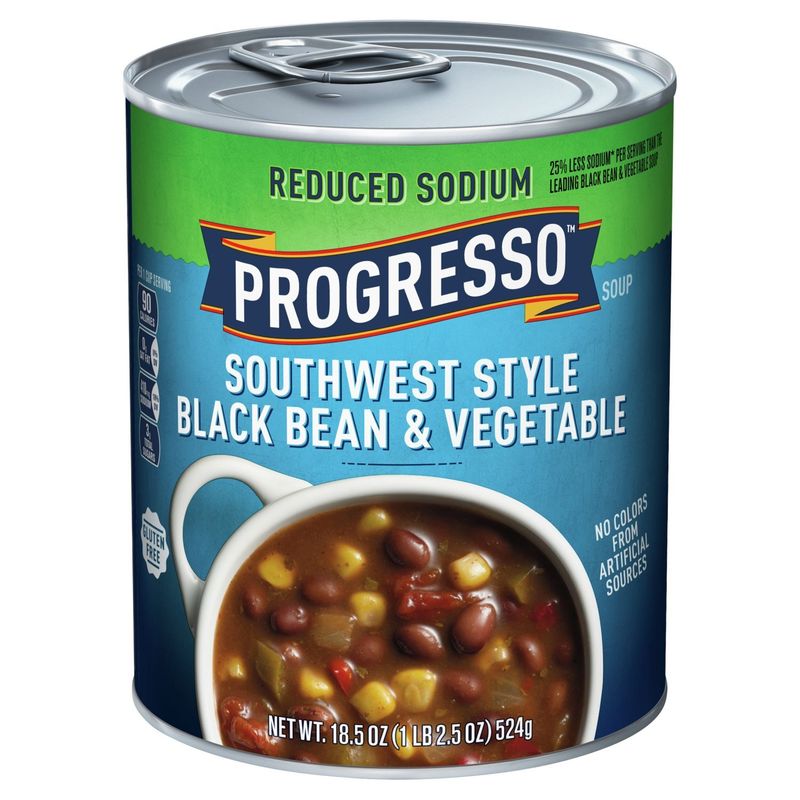 Progresso Reduced Sodium Southwest Style Black Bean &amp; Vegetable Soup, 18.5 oz