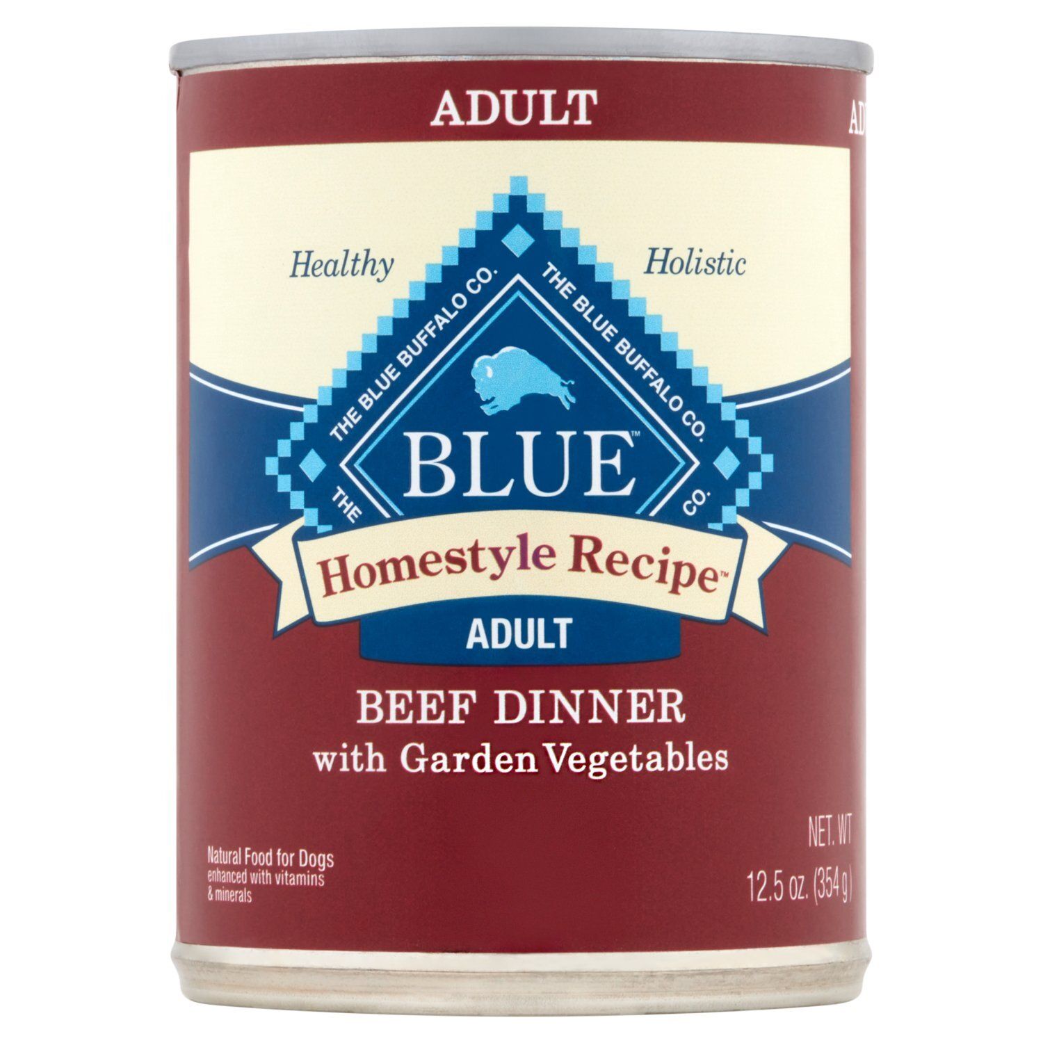 Blue Homestyle Recipe Beef Dinner with Garden Vegetables Adult Natural Food for Dogs, 12.5 oz