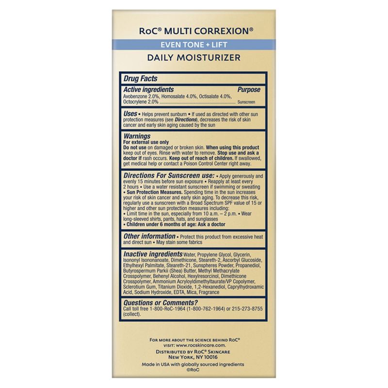 RoC Multi Correxion Even Tone + Lift Board Spectrum Daily Moisturizer Sunscreen, SPF 30, 1.7 fl oz