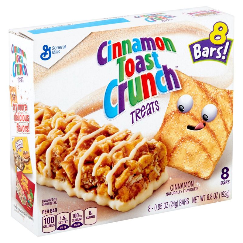 General Mills Cinnamon Toast Crunch Treats Cinnamon Bars, 0.85 oz, 8 count