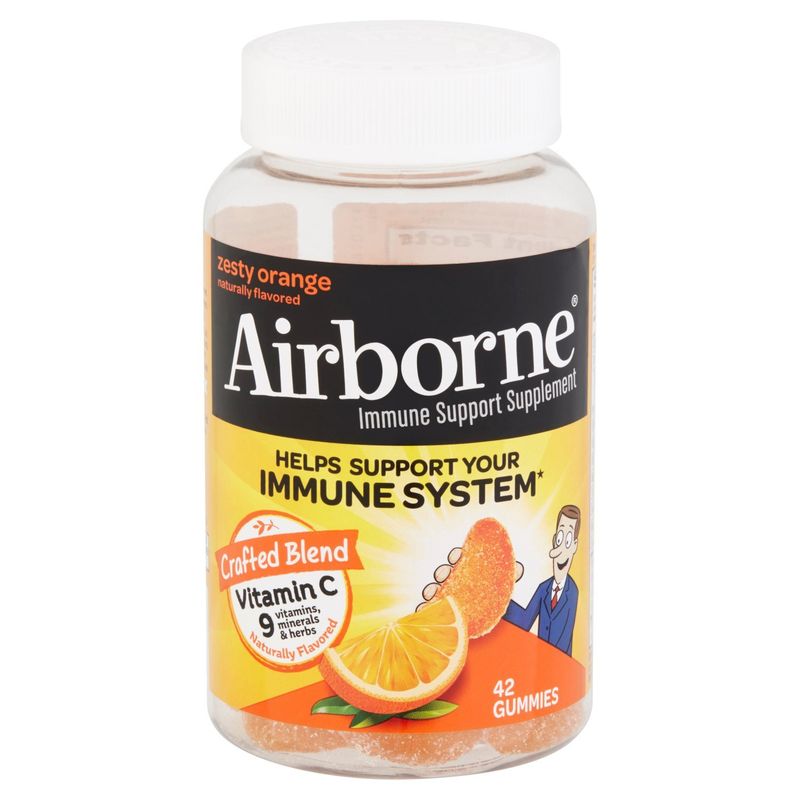 Airborne Zesty Orange Immune Support Supplement, 42 count