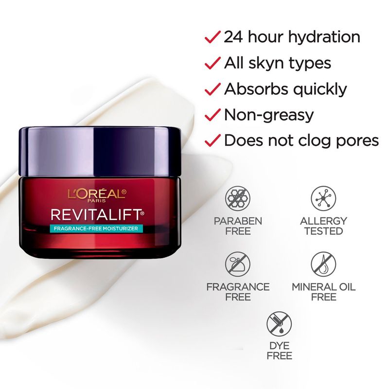 L'Oreal Paris Revitalift Triple Power Anti-Aging Cream, Fragrance Free, 1.7 oz.