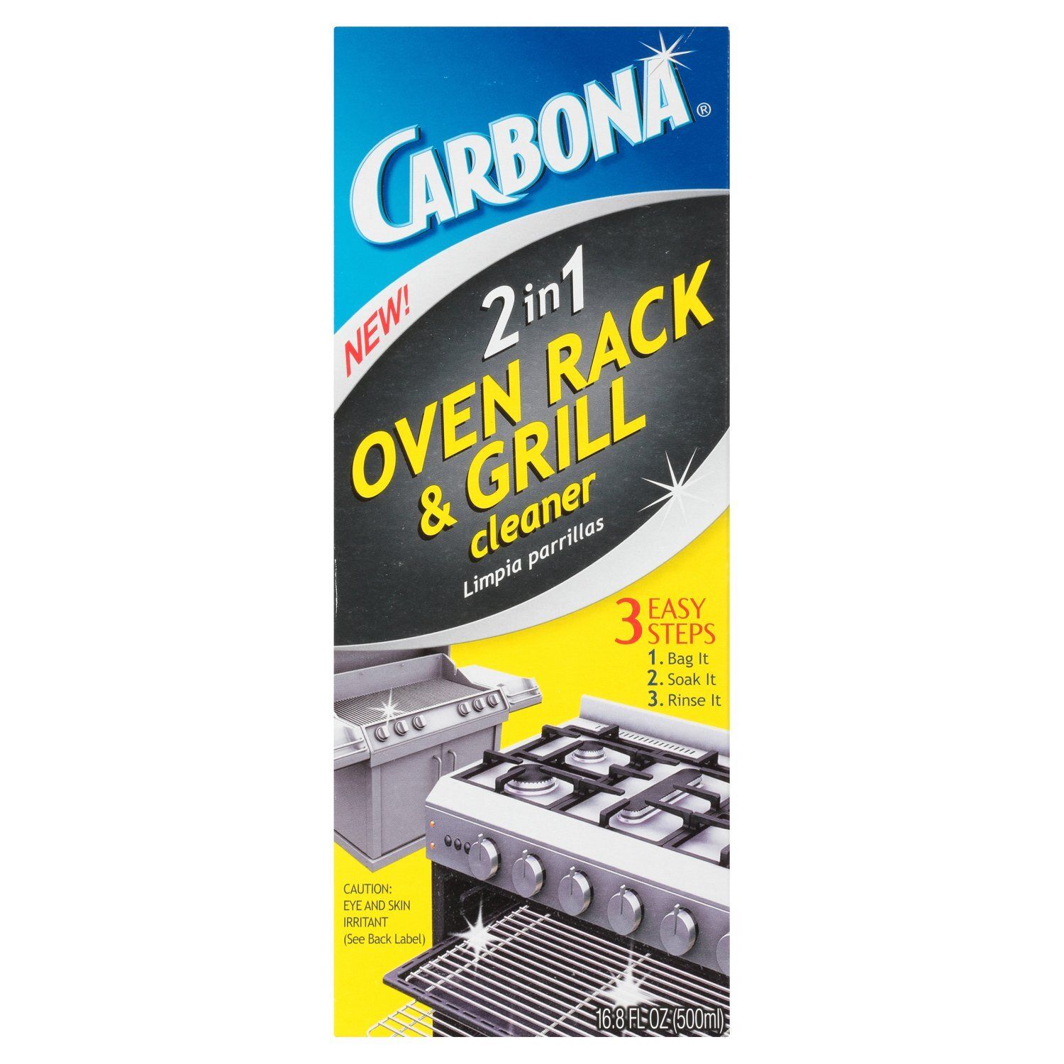 Carbona 2 in 1 Oven Rack &amp; Grill Cleaner, 16.8 fl oz