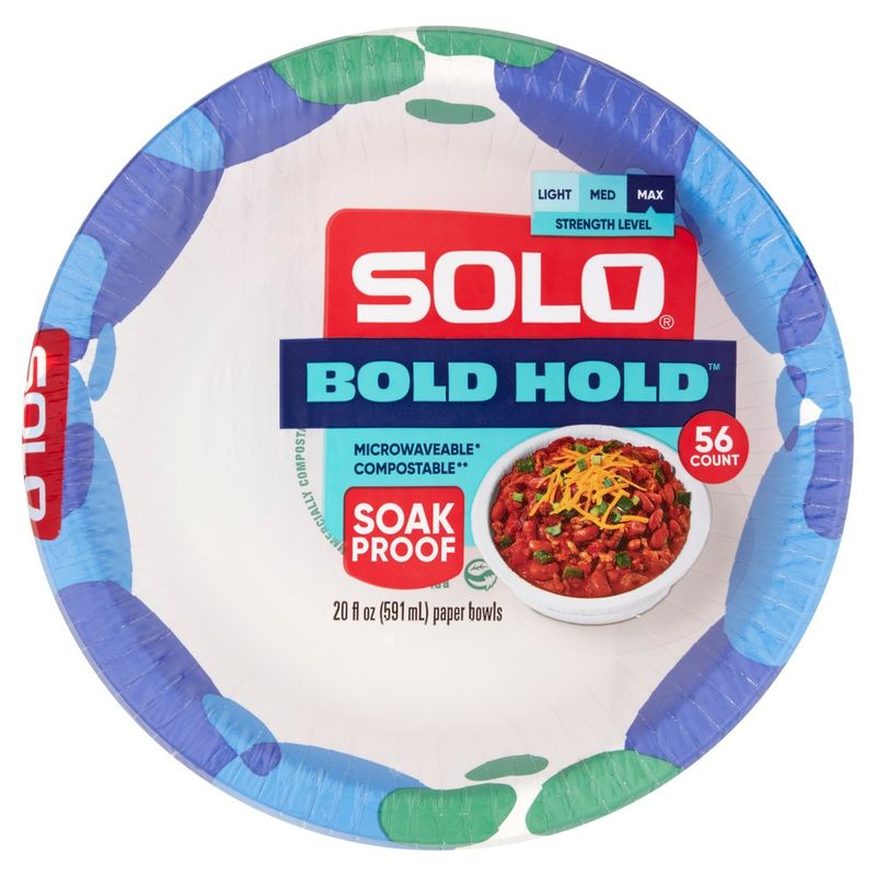Solo Bold Hold Paper Bowls, 56 count