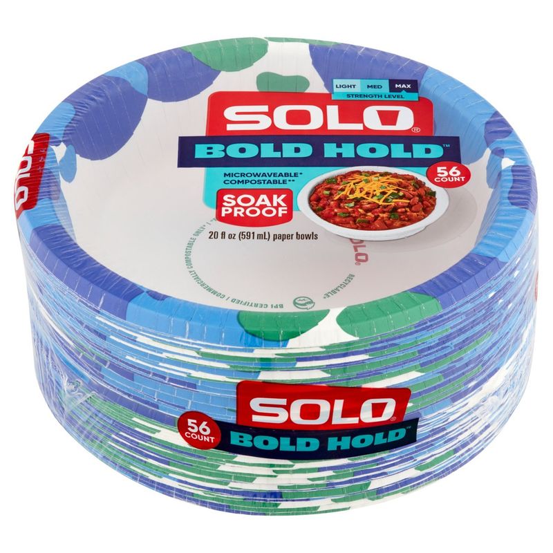 Solo Bold Hold Paper Bowls, 56 count