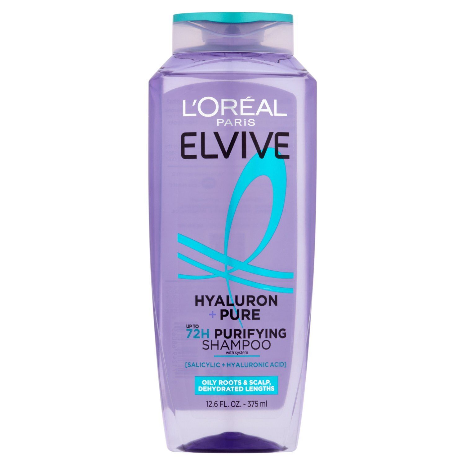 L'Oreal Paris Elvive Hyaluron + Pure Up to 72h Purifying Shampoo, 12.6 fl oz