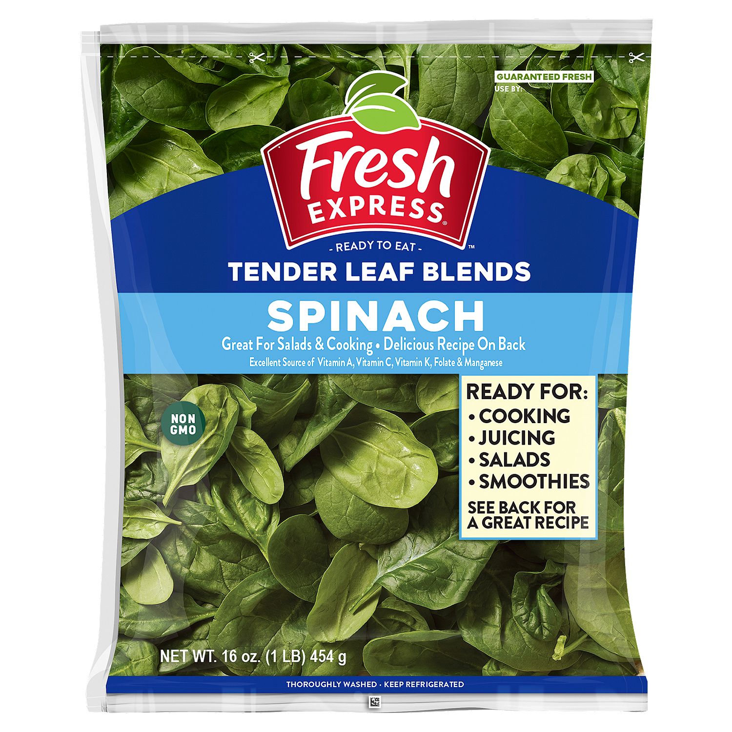 Fresh Express Tender Leaf Blends Spinach, 1 lb bag