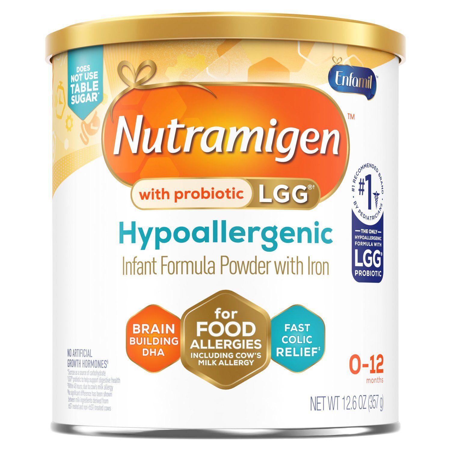 Enfamil Nutramigen Hypoallergenic Baby Formula with Iron, Lactose Free, 12.6 Oz