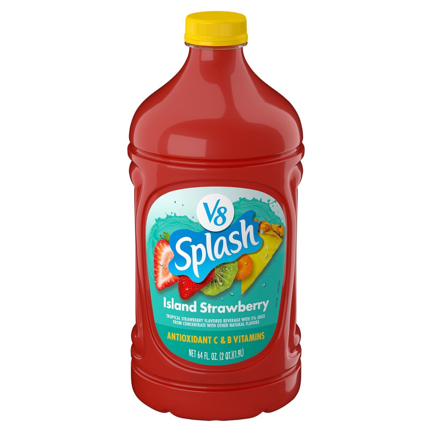 V8 Splash Island Strawberry Flavored Beverage, 64 fl oz