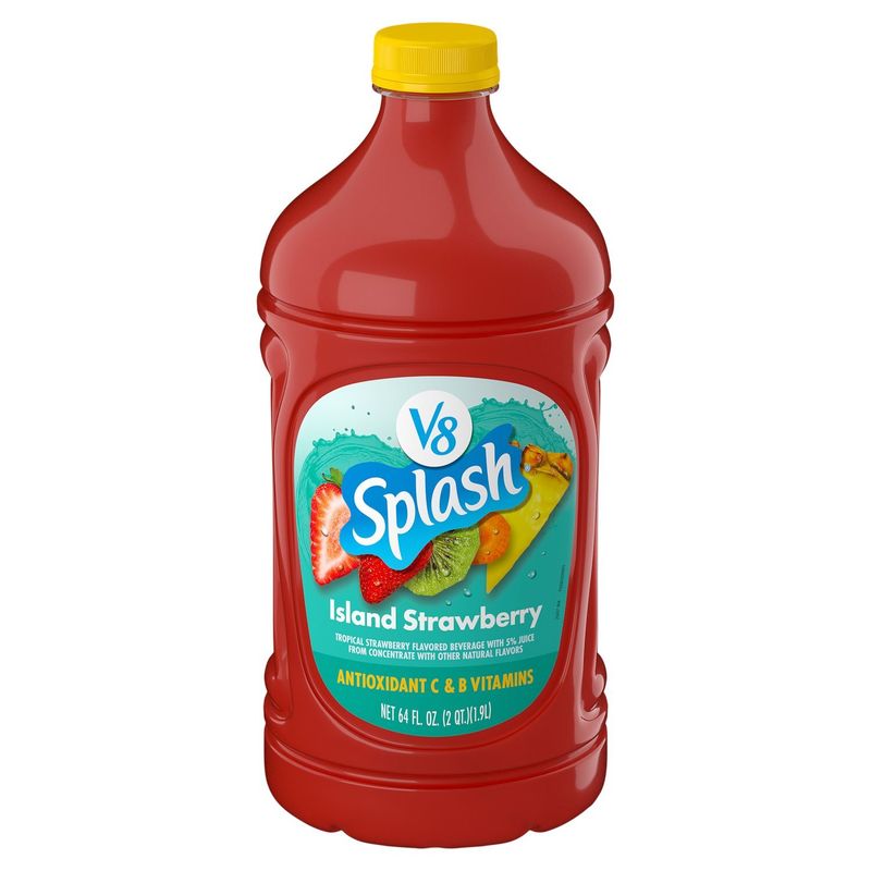 V8 Splash Island Strawberry Flavored Beverage, 64 fl oz