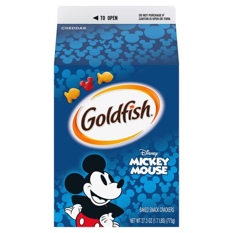 Pepperidge Farm Goldfish Disney Mickey Mouse Cheddar Baked Snack Crackers, 27.3 oz