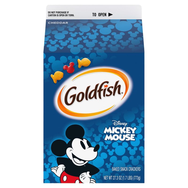 Pepperidge Farm Goldfish Disney Mickey Mouse Cheddar Baked Snack Crackers, 27.3 oz