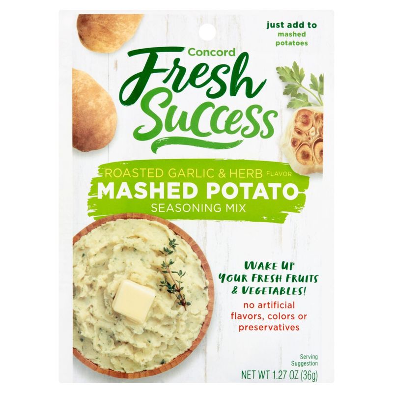 Concord Fresh Success Roasted Garlic &amp; Herb Flavor Mashed Potato Seasoning Mix, 1.27 oz