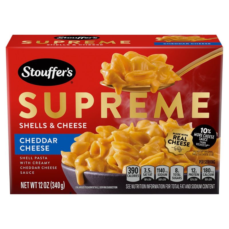 Stouffer's Supreme Cheddar Cheese Shells &amp; Cheese, 12 oz
