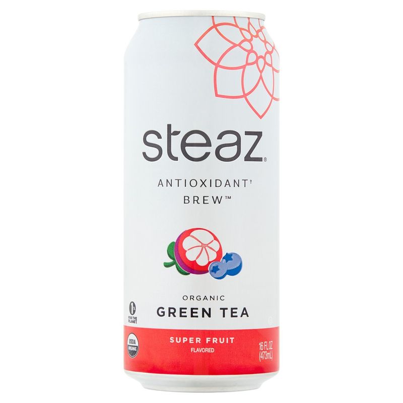 Steaz Super Fruit Flavored Organic Green Tea, 16 fl oz