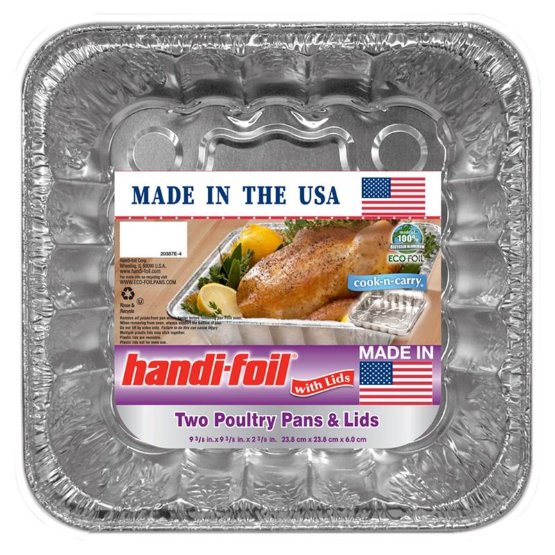 Handi Foil Poultry Pans &amp; Lids, 2 Count