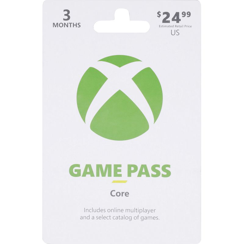 XBOX Game Pass Core $24.99 Gift Card