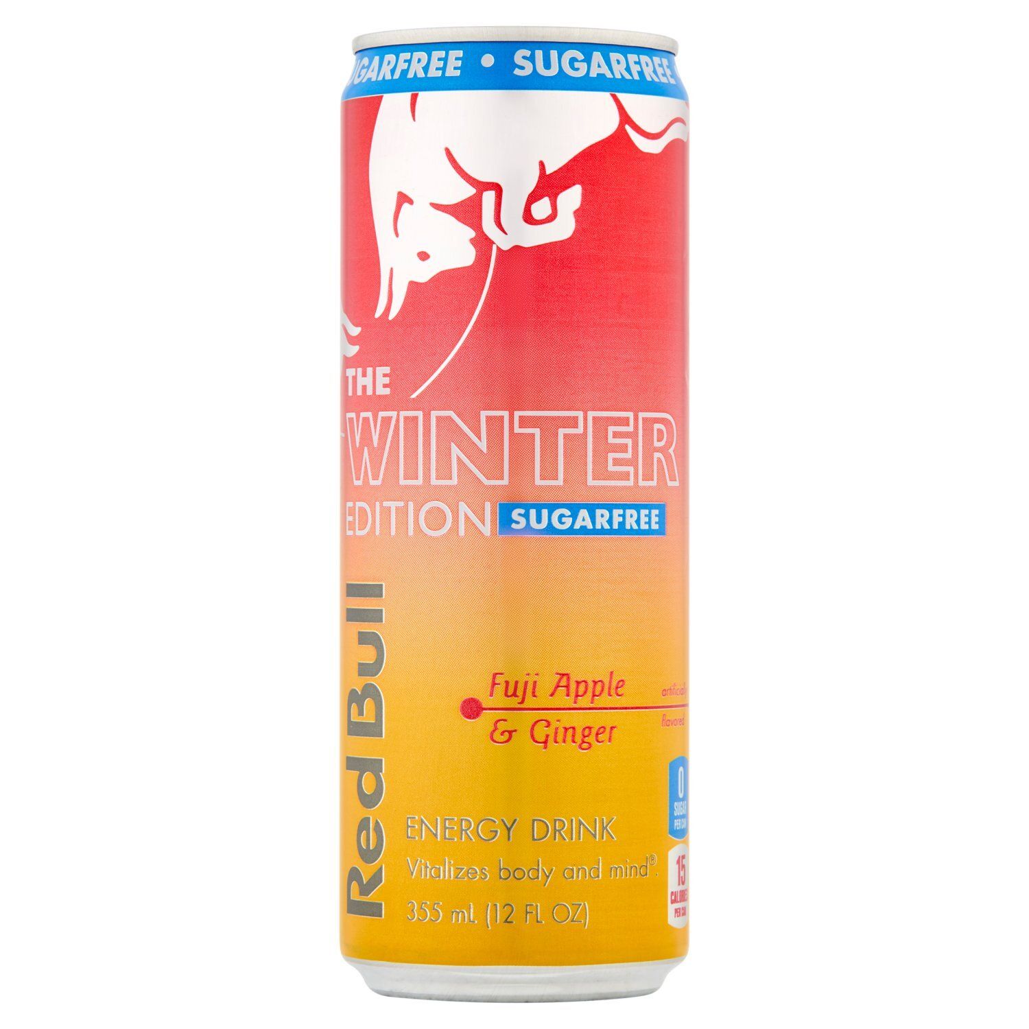 Red Bull Sugarfree Fuji Apple &amp; Ginger Energy Drink The Winter Edition, 12 fl oz