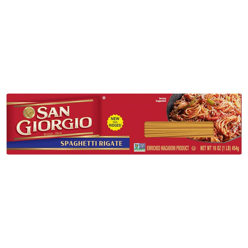 San Giorgio Spaghetti Rigate Enriched Macaroni Product, 16 oz
