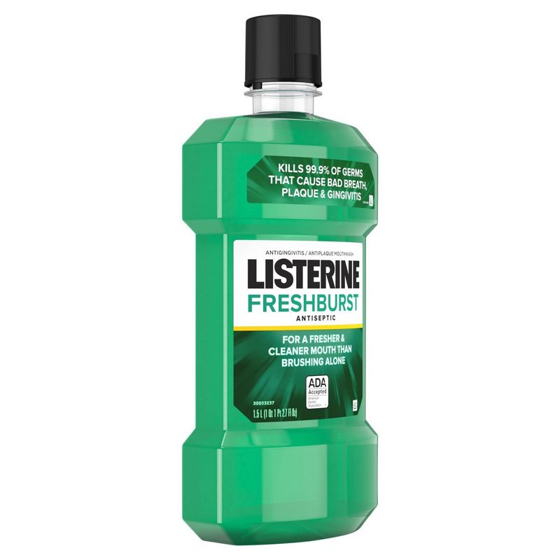 Listerine Freshburst Antiseptic Mouthwash, Mint, 1.5L