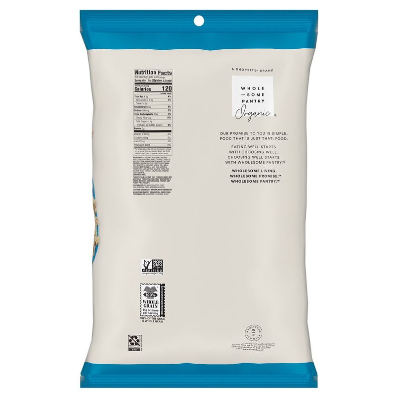 Wholesome Pantry Organic White Cheddar Popcorn, 10 oz