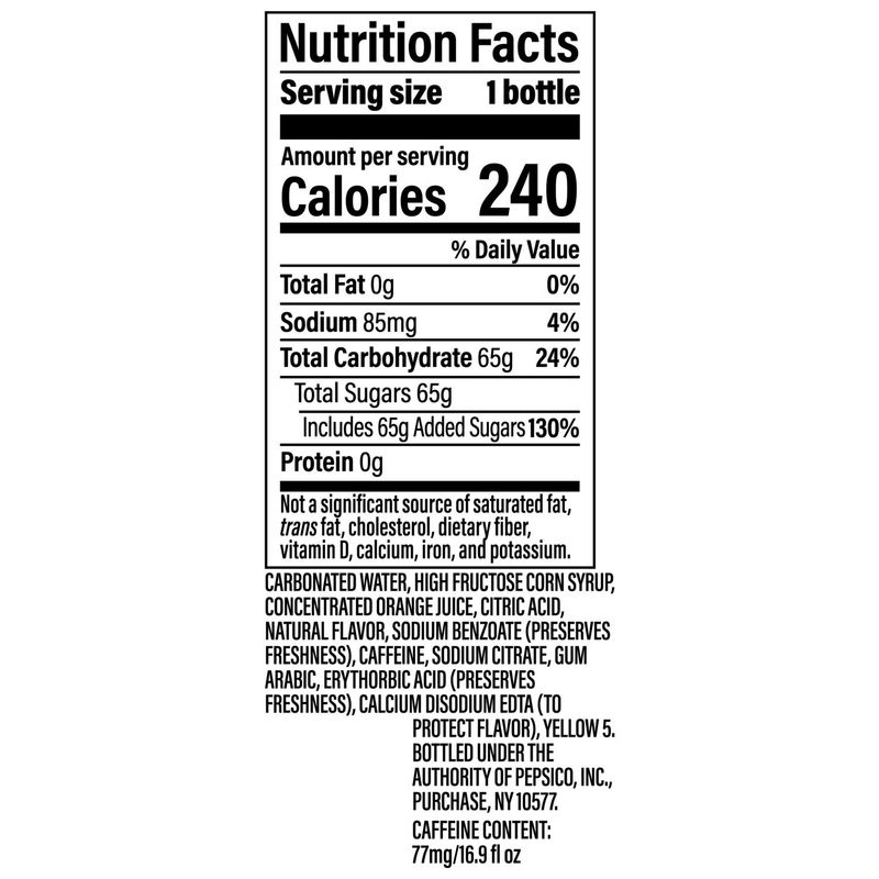 Mountain Dew Soda Citrus 16.9 Fl Oz, 6 Count