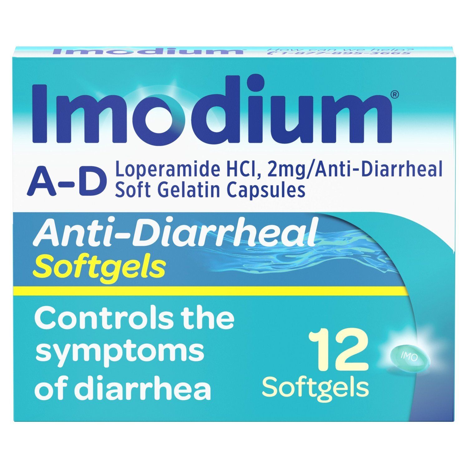 Imodium Anti-Diarrheal Softgels, 12 count