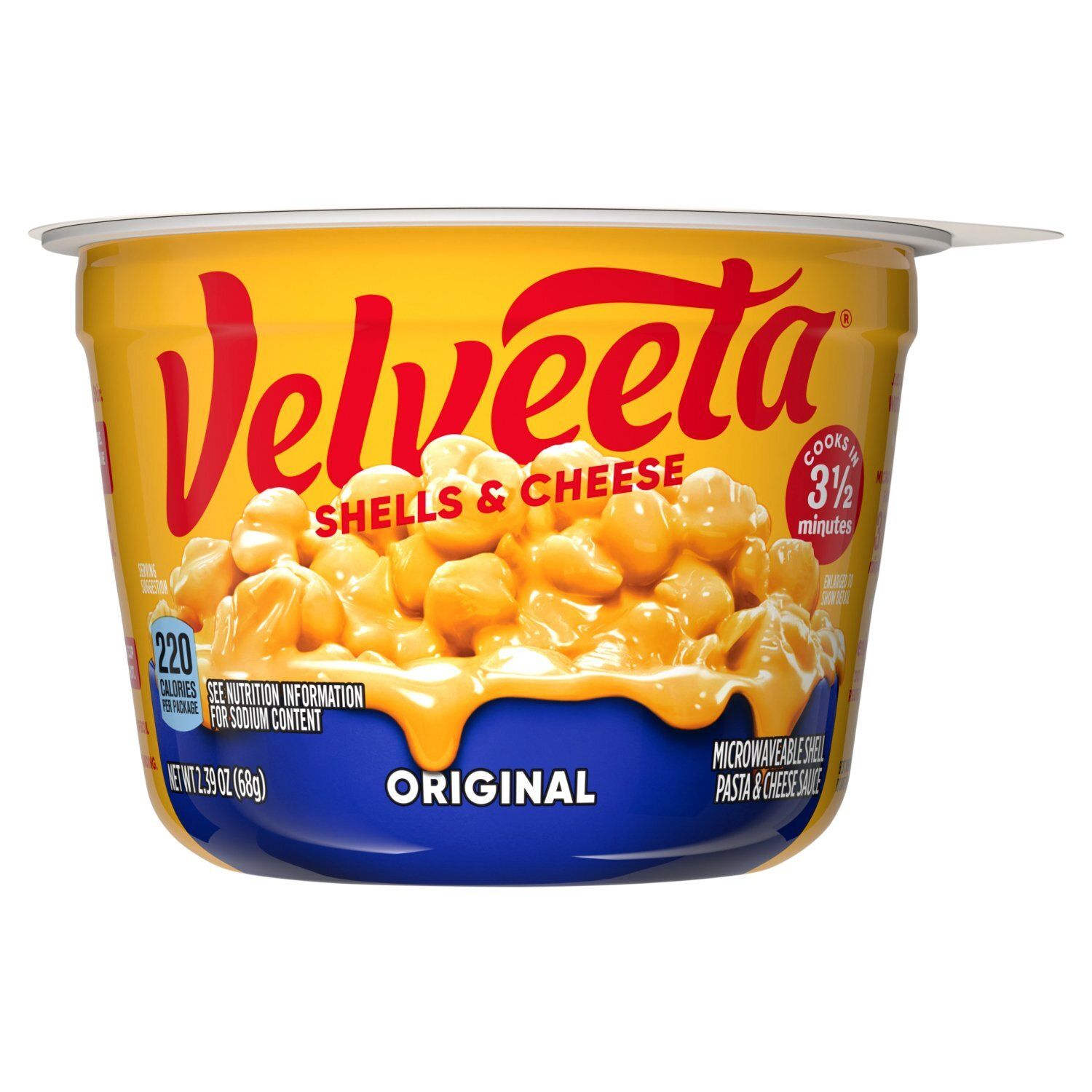 Velveeta Original Microwaveable Shell Pasta &amp; Cheese Sauce, 2.39 oz