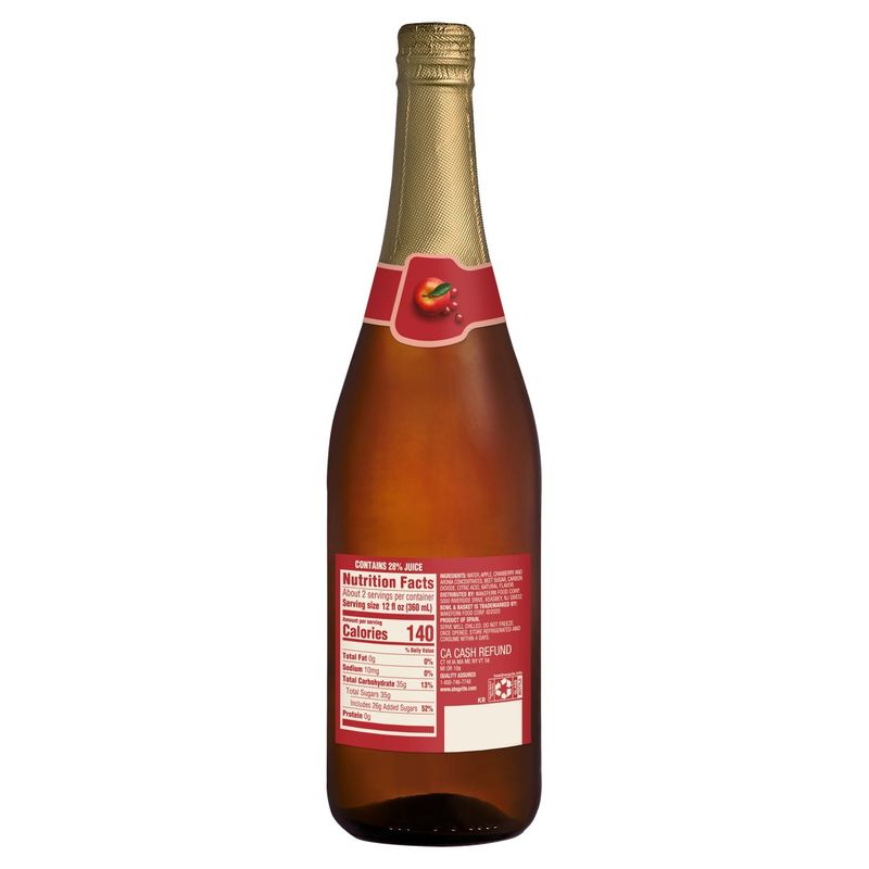 Bowl &amp; Basket Specialty Apple Cranberry Sparkling Juice Beverage, 25.4 fl oz