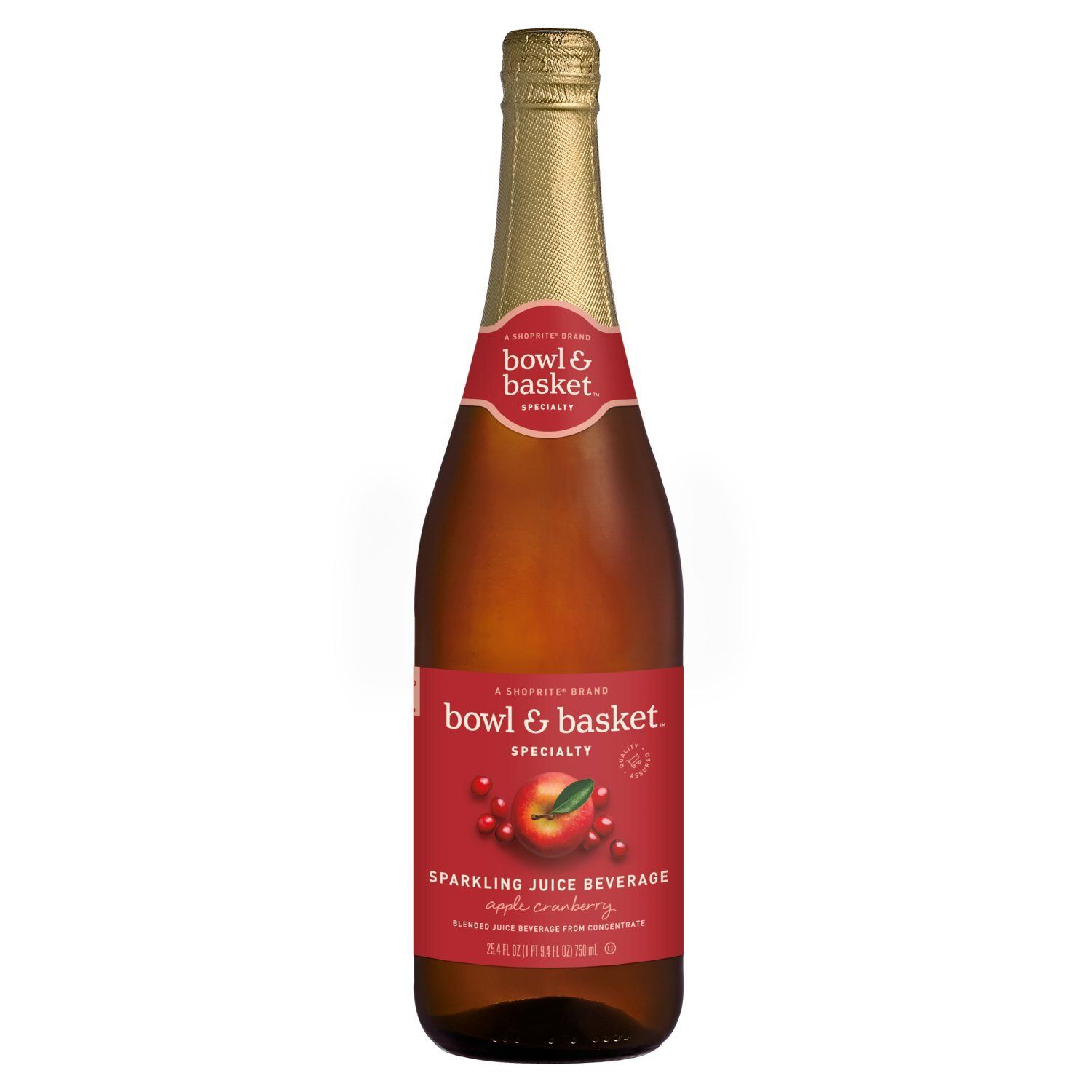 Bowl &amp; Basket Specialty Apple Cranberry Sparkling Juice Beverage, 25.4 fl oz