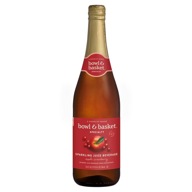 Bowl &amp; Basket Specialty Apple Cranberry Sparkling Juice Beverage, 25.4 fl oz