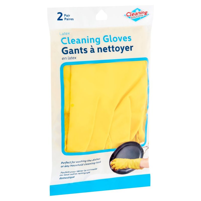Cleaning Solutions Latex Cleaning Gloves, count 2