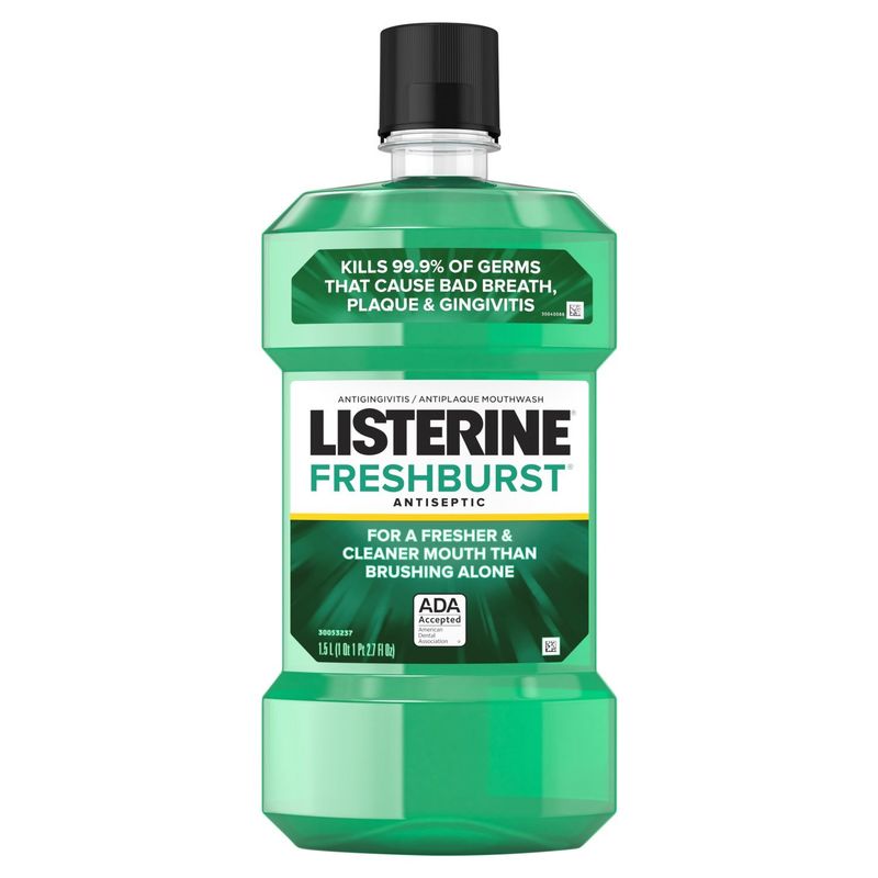 Listerine Freshburst Antiseptic Mouthwash, Mint, 1.5L