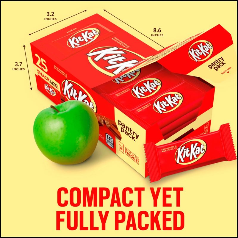 KitKat Crisp Wafers in Milk Chocolate Pantry Pack, .49 oz, 25 count